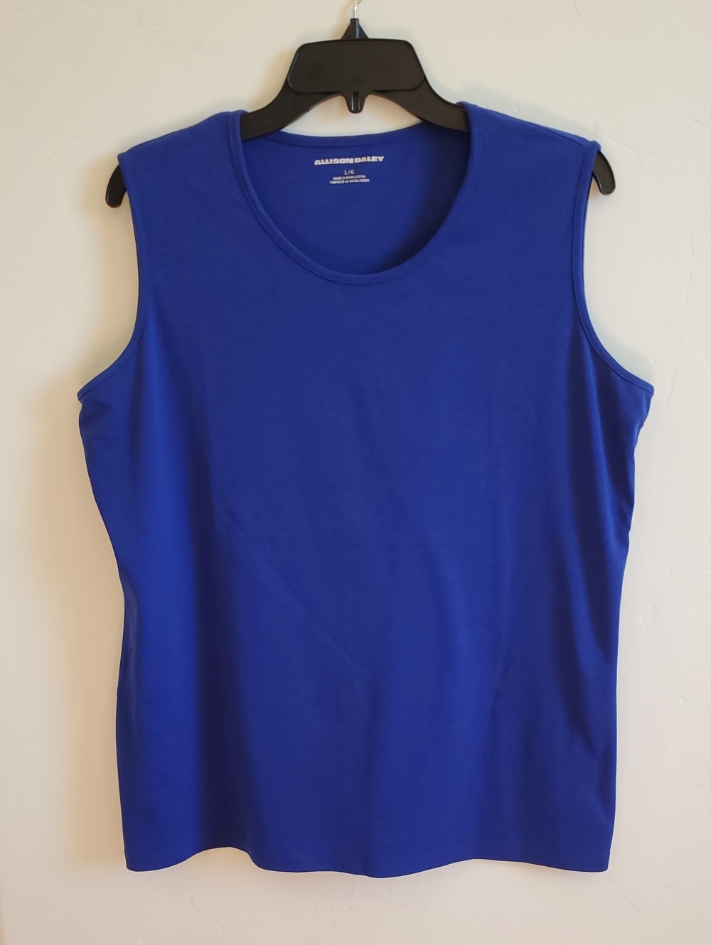 Allison Daley Vibrant Blue Sleeveless Knit Tank